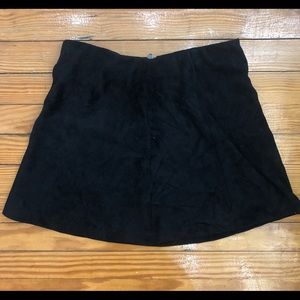 Black Suede Miniskirt